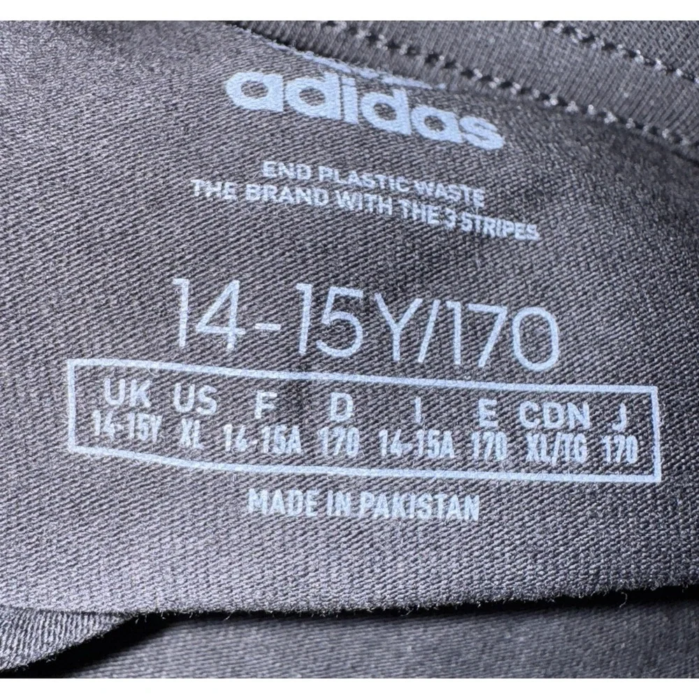 NEW Adidas Originals Leggings Girls XL 14-15Y Black Trefoil Logo HE4777